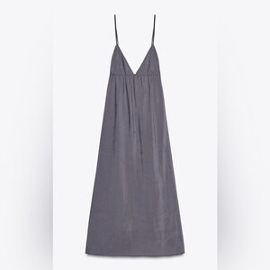 NWT ZARA FLOWY MIDI SLIP DRESS